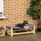Cama Elevada para Cães Cama Elevada para Animais de Estimação Pequenos e Médios com Almofada Lavável Carga Máxima 15kg para Interior Exterior 90x50x28cm Cinza — foto 2