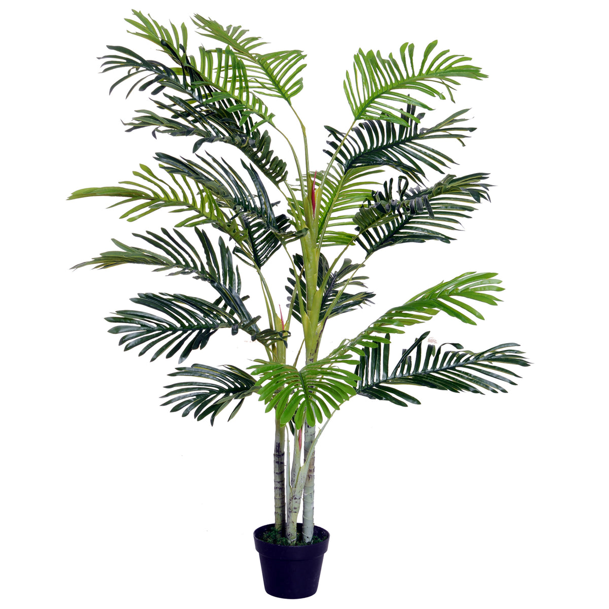 Palmeira Artificial 150cm com Aspecto Realista Planta Artificial Decorativa com Vaso Casa Varanda Jardim Verde — foto 1