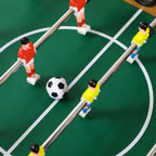 Mesa de Matraquilho para Crianças e Adultos Matraquilho 69x37x70cm com 2 Bolas 6 Hastes Metálicas 2 Placares de Pontos 18 Jogadores Pés Dobrável para Familias Festas Madeira — foto 8