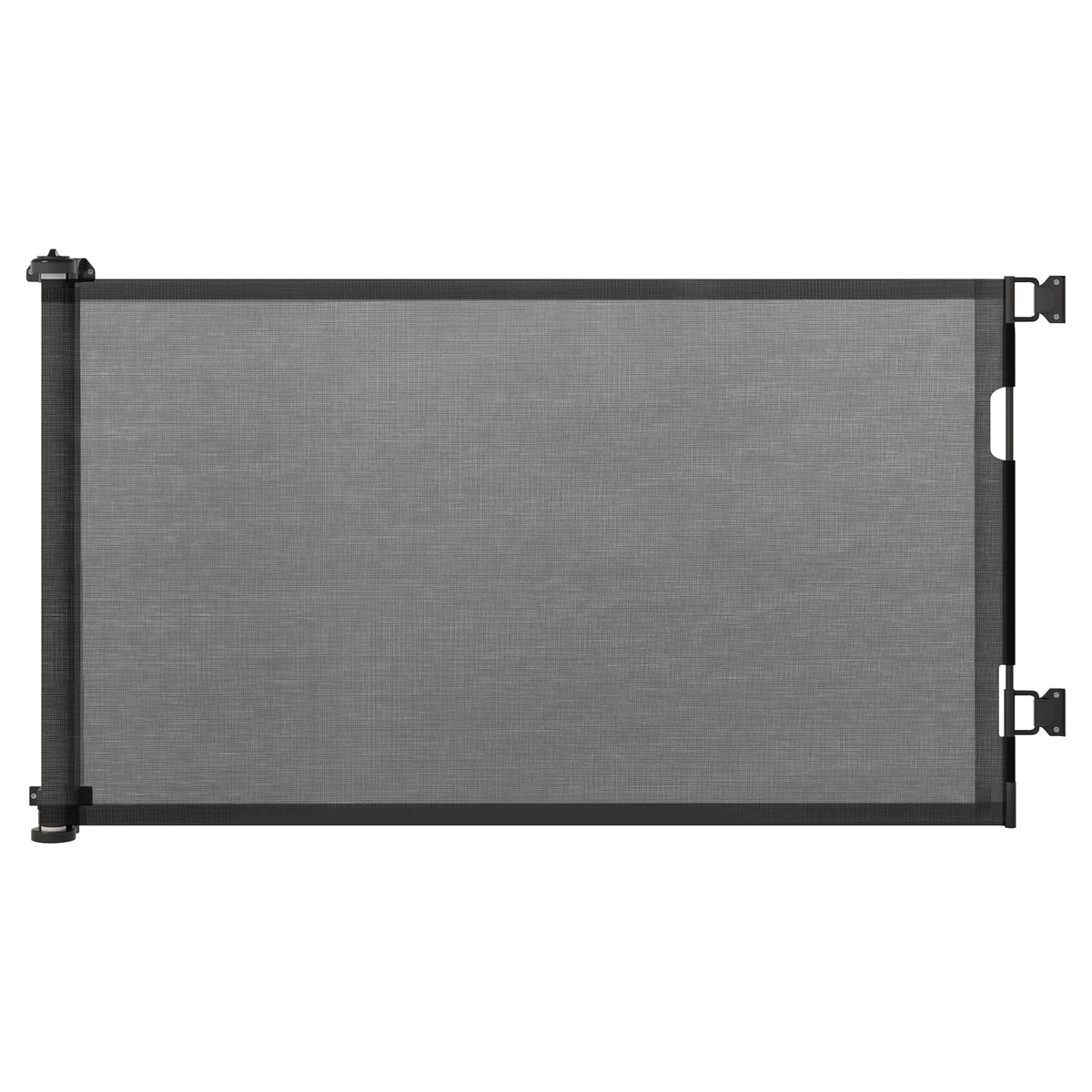Barreira de Segurança para Cães Extensível 0-150cm Porta de Proteção Retrátil para Animais de Estimação Barreira para Escadas e Corredores Liga de Alumínio 165x10,7x85 cm Preto — foto 1