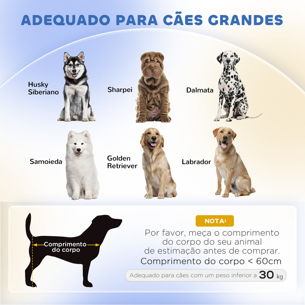 Sofá para Cães Cama Elevada para Cães Estofada com Almofada Lavável e Pés de Madeira de Pinho Carga Máxima 40 kg 98x67x25 cm Cinza Escuro — foto 4