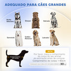 Sofá para Cães Cama Elevada para Cães Estofada com Almofada Lavável e Pés de Madeira de Pinho Carga Máxima 40 kg 98x67x25 cm Cinza Escuro — foto 4