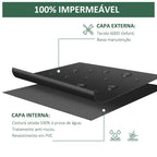 Capa Protetora para Móveis de Jardim 154x94x66cm Cobertura de Móveis Mesas Exterior Tecido Oxford 600D Impermeável com Fivela para Pátio Terraço Preto — foto 5