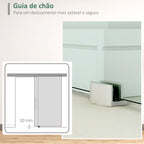 Porta de Correr de Vidro 77,5x205 cm Porta de Correr de Vidro com Trilho Translúcida - Modelo 2 — foto 6
