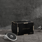 Caixa Pliométrica com 3 Alturas Diferentes Caixa de Saltos para Treino de Força em Casa Escritório Ginásio CrossFit Carga 120 kg 61x51x41 cm Preto — foto 2