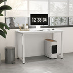 Secretária Moderna Mesa de Estudo com Estrutura de Aço e Pés Ajustáveis Mesa de Computador para Escritório Casa 120x60x76 cm Branco — foto 8