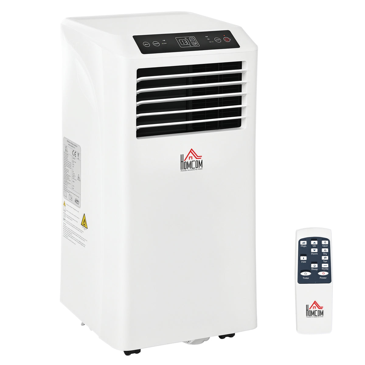 Ar Condicionado Portátil 9000BTU 3 em 1 Refrigerador Ventoinha e Desumidificador com Temporizador Controlo Remoto Potência 1003W Silencioso 35,4x33,8x69,8cm Branco — foto 1