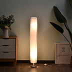 Candeeiro de Pé Moderno para Dormitório Sala de Estar com Interruptor de Pé e Base de Aço Inoxidável Ø15x120 cm Branco — foto 2