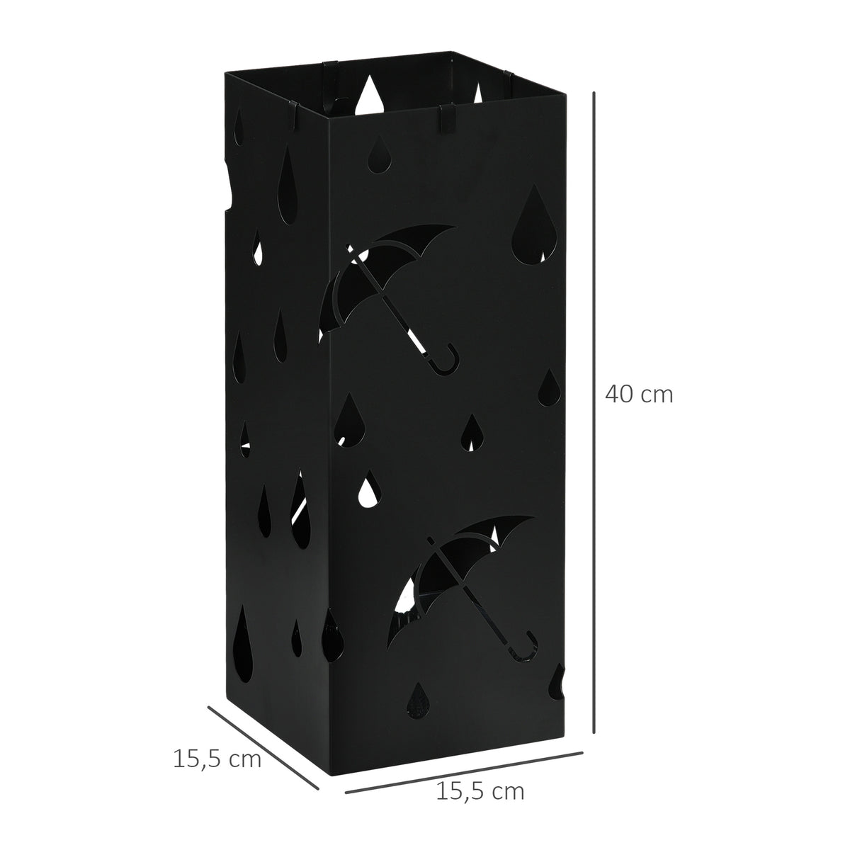 HOMOM Suporte para Guarda-Chuvas Branco com 4 Gavetas e Bandeja de Gotejamento Amovível Porta Guarda-Chuvas para Corredor Entrada 15,5x15,5x41 cm — foto 3