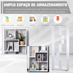 Prateleiras verticais modernas Design de estante com 8 prateleiras Painel de partículas E1 70x24x178cm Branco — foto 4