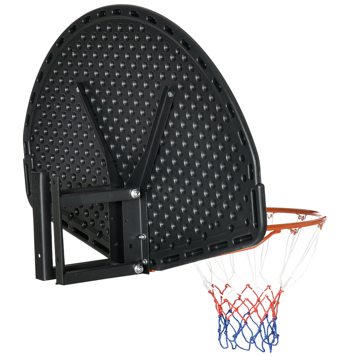 Tabela de Basquetebol de Parede Tabela de Basquetebol para Interior e Exterior 110x90x70 cm Preto e Amarelo — foto 7