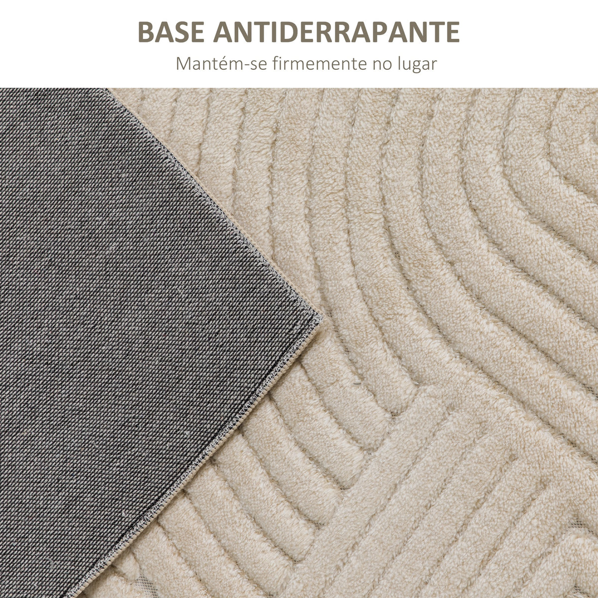 Tapete Sala de Estar 160x230 cm Tapete Pelo Curto Estilo Moderno Base Antiderrapante Tecida à Máquina Tapete para Sala de Estar Quarto Sala de Jantar Creme — foto 5