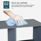 Estante com 6 Compartimentos e 2 Gavetas Gabinete Auxiliar com Pernas para Decorações de Livros Fotos 105x30x96 cm Azul e Cinza — foto 5
