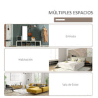 Cabide Sapateira com banco 4 ganchos 2 compartimentos abertos 2 gavetas removíveis e prateleira inferior moderna para corredor entrada 87x42x172 cm Branco — foto 6