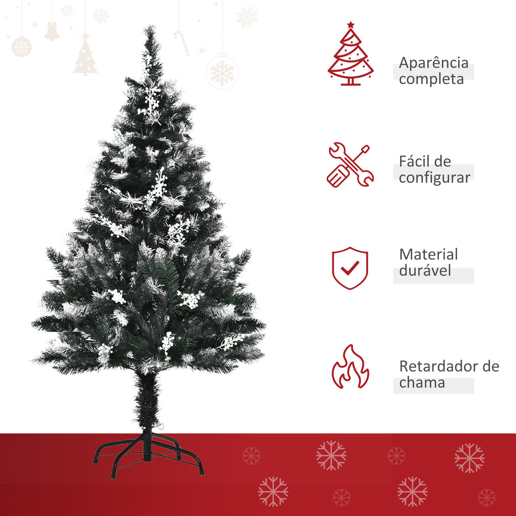Árvore de Natal 120 cm Árvore de Natal Automática com 222 Ramos 28 Decorações Suporte em Aço Base Dobrável e Removível para Sala Verde — foto 4