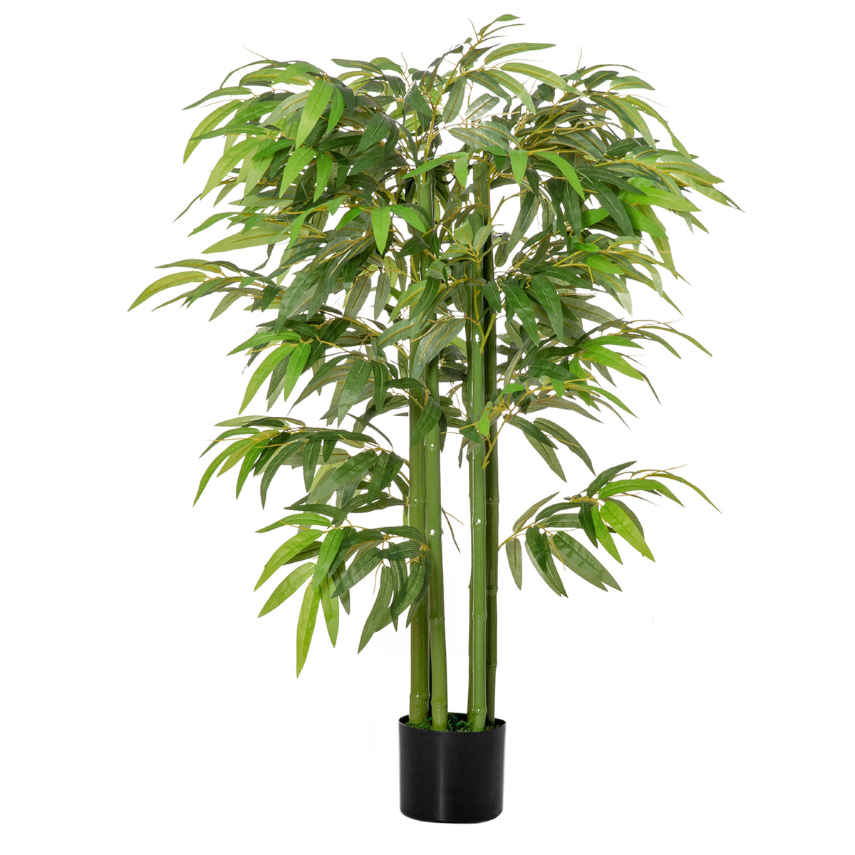 Bambú Artificial 140cm com Vaso Planta Artificial para Interior e Exterior Decoração de Casa Escritório Verde — foto 1