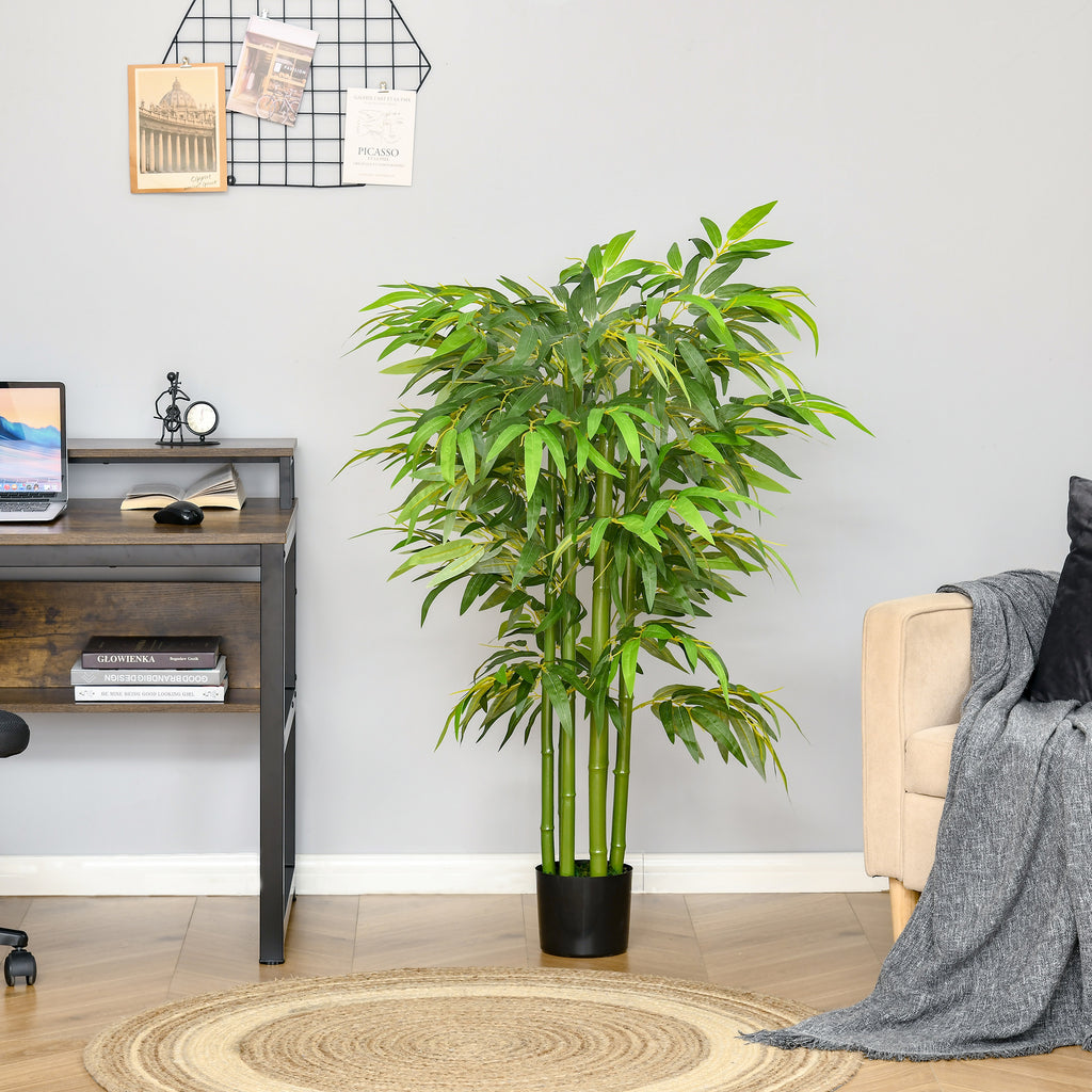Bambú Artificial 140cm com Vaso Planta Artificial para Interior e Exterior Decoração de Casa Escritório Verde — foto 2