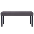 Banco 106 cm couro artificial cinzento — foto 2