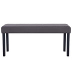 Banco 106 cm couro artificial cinzento — foto 2