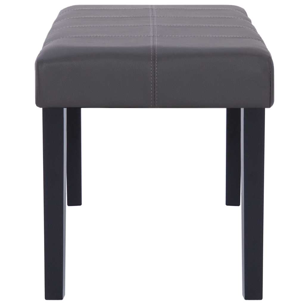 Banco 106 cm couro artificial cinzento — foto 3