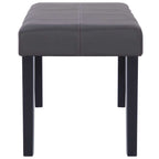 Banco 106 cm couro artificial cinzento — foto 3