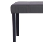 Banco 106 cm couro artificial cinzento — foto 4