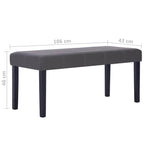 Banco 106 cm couro artificial cinzento — foto 6