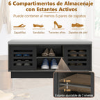 Banco Zapateiro com Assento Acolchoado | 6 Compartimentos | 99,5 x 34,5 x 46 cm — foto 5