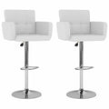Bancos de bar 2 pcs couro artificial branco — foto 1