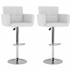 Bancos de bar 2 pcs couro artificial branco — foto 1