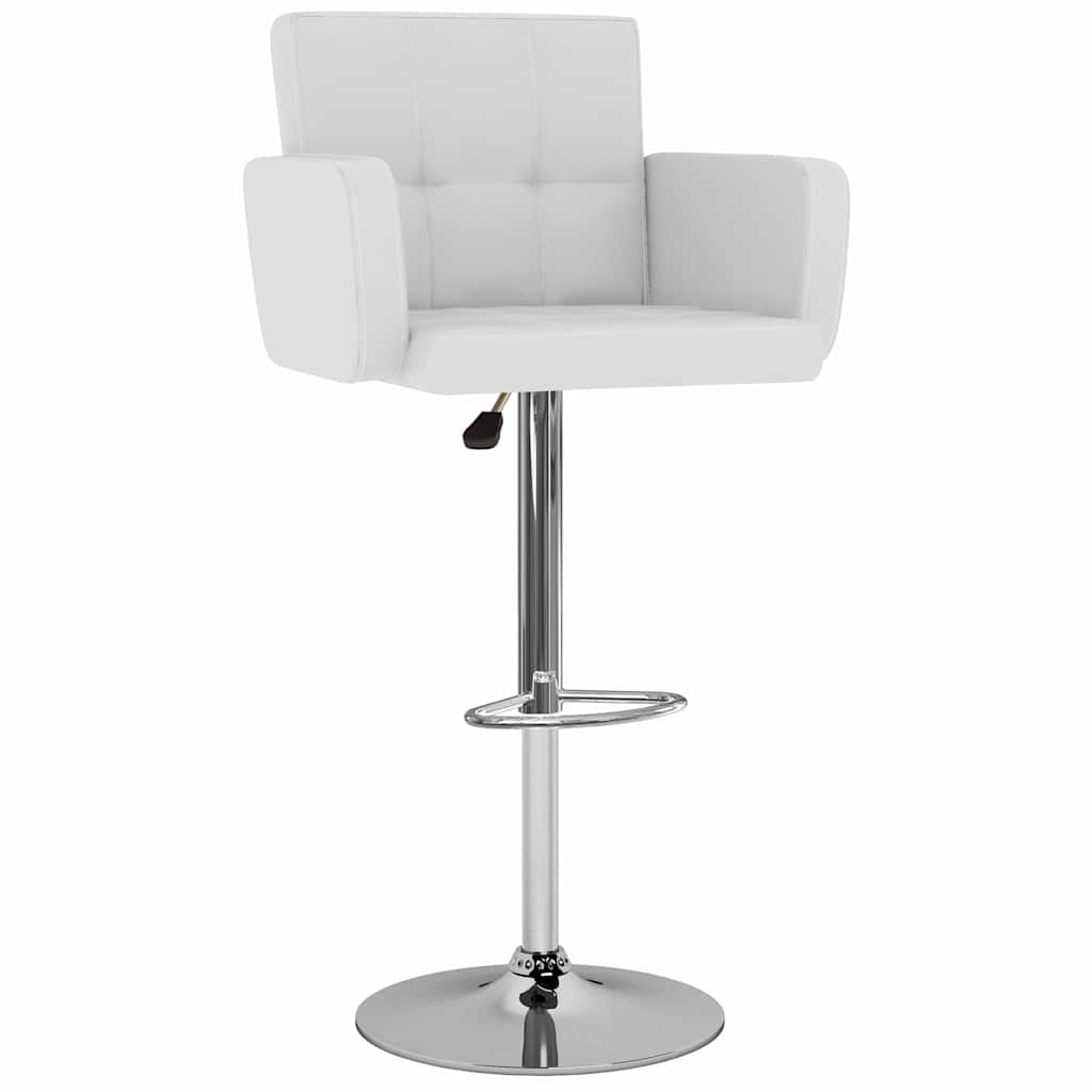 Bancos de bar 2 pcs couro artificial branco — foto 2