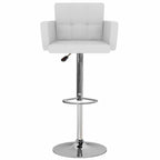 Bancos de bar 2 pcs couro artificial branco — foto 3