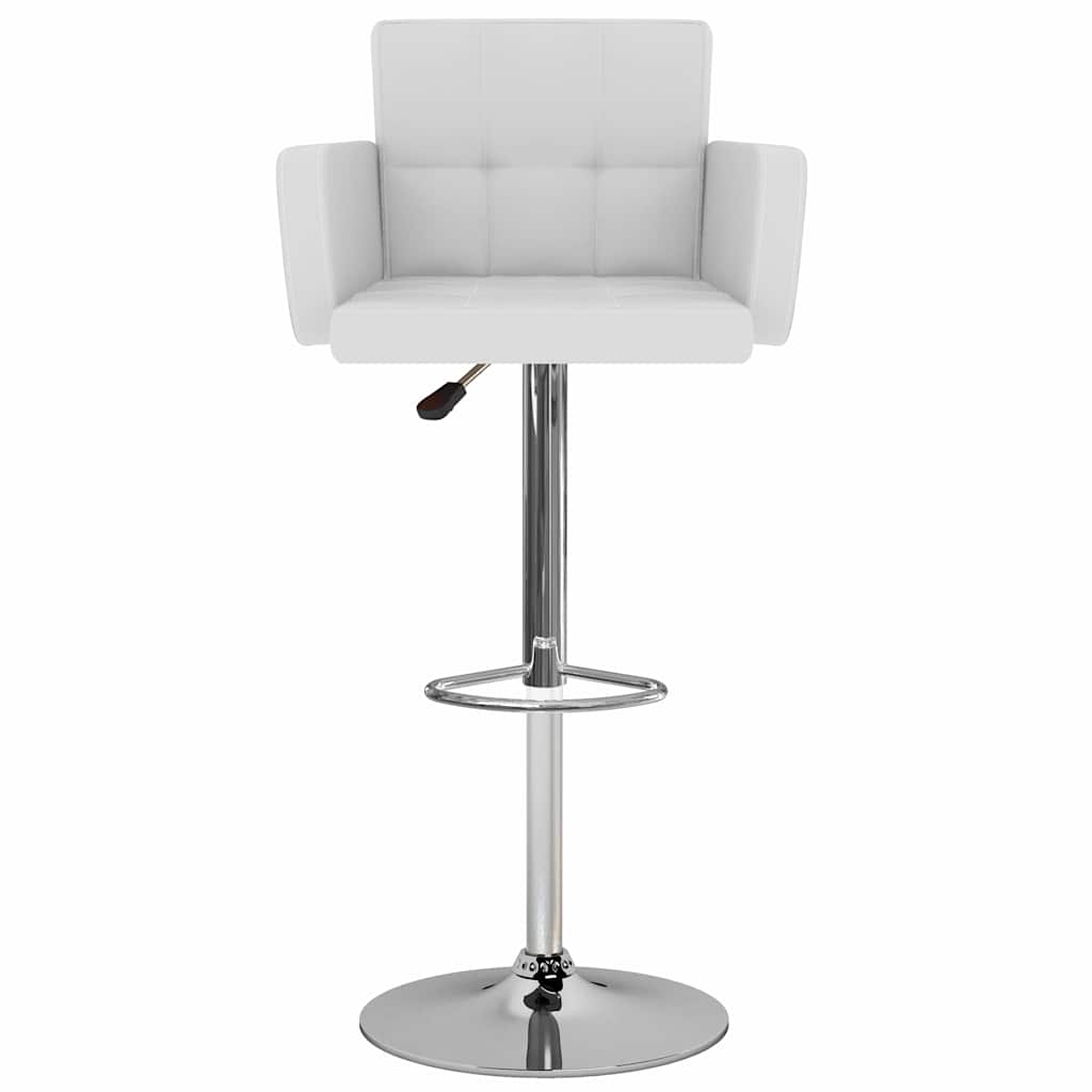 Bancos de bar 2 pcs couro artificial branco — foto 3
