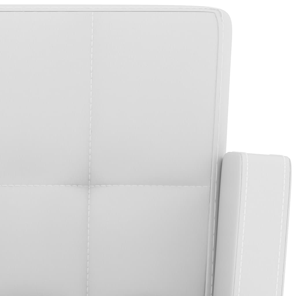 Bancos de bar 2 pcs couro artificial branco — foto 6