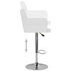 Bancos de bar 2 pcs couro artificial branco — foto 7