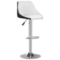 Bancos de bar 2 pcs couro artificial branco e preto — foto 2