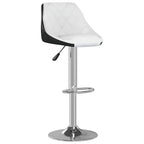 Bancos de bar 2 pcs couro artificial branco e preto — foto 2