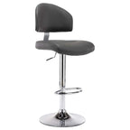 Bancos de bar 2 pcs couro artificial cinzento — foto 2