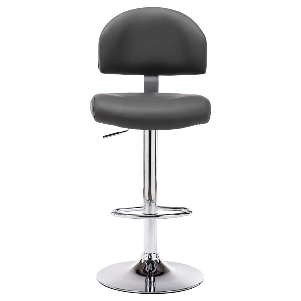 Bancos de bar 2 pcs couro artificial cinzento — foto 3