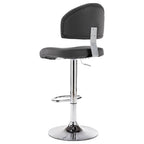 Bancos de bar 2 pcs couro artificial cinzento — foto 4