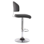 Bancos de bar 2 pcs couro artificial cinzento — foto 5