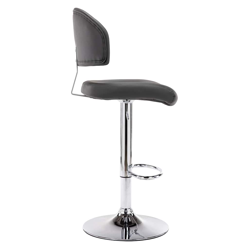 Bancos de bar 2 pcs couro artificial cinzento — foto 5