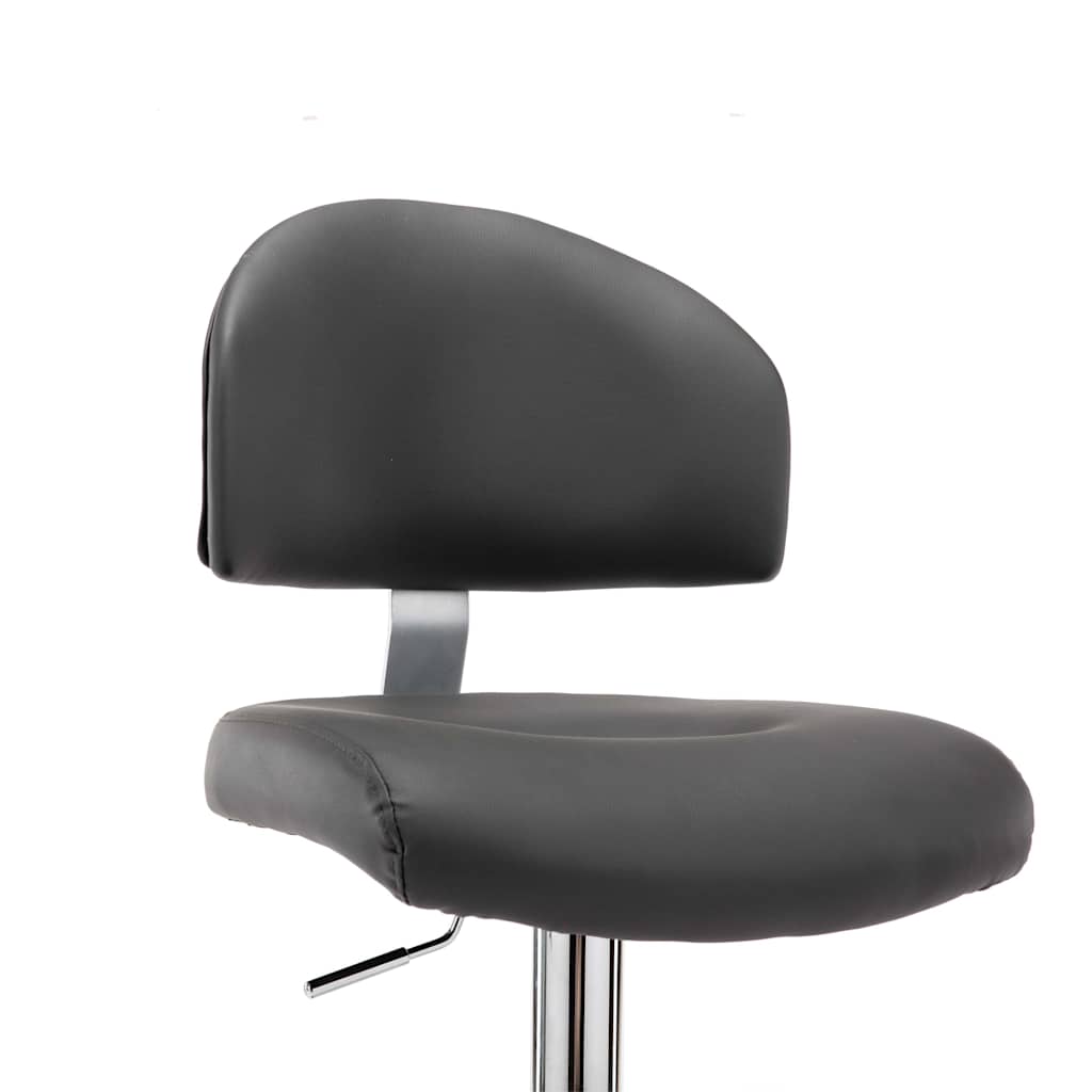 Bancos de bar 2 pcs couro artificial cinzento — foto 6