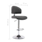 Bancos de bar 2 pcs couro artificial cinzento — foto 7