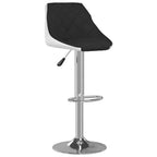Bancos de bar 2 pcs couro artificial preto e branco — foto 2