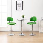 Bancos de bar 2 pcs couro artificial verde — foto 1