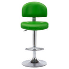 Bancos de bar 2 pcs couro artificial verde — foto 3