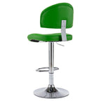 Bancos de bar 2 pcs couro artificial verde — foto 4