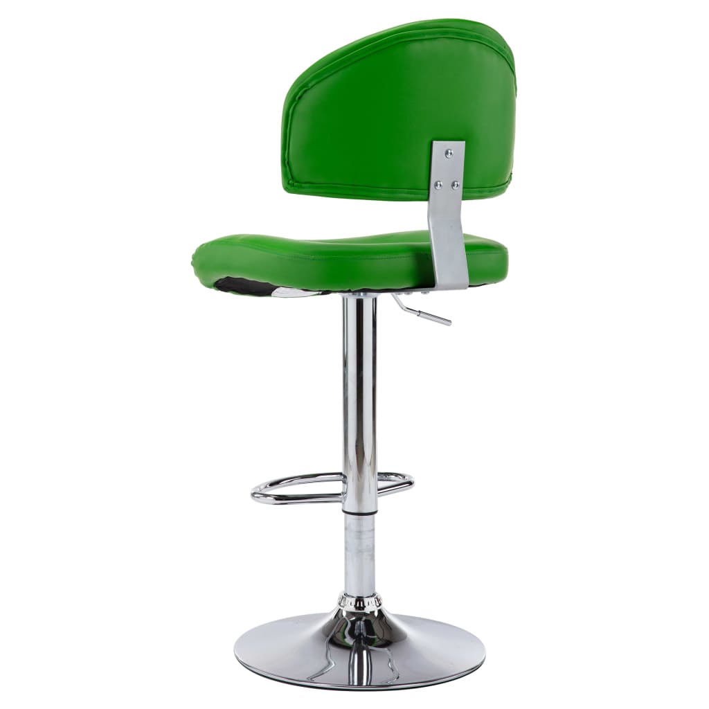 Bancos de bar 2 pcs couro artificial verde — foto 4