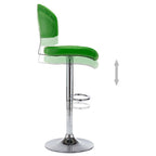 Bancos de bar 2 pcs couro artificial verde — foto 7
